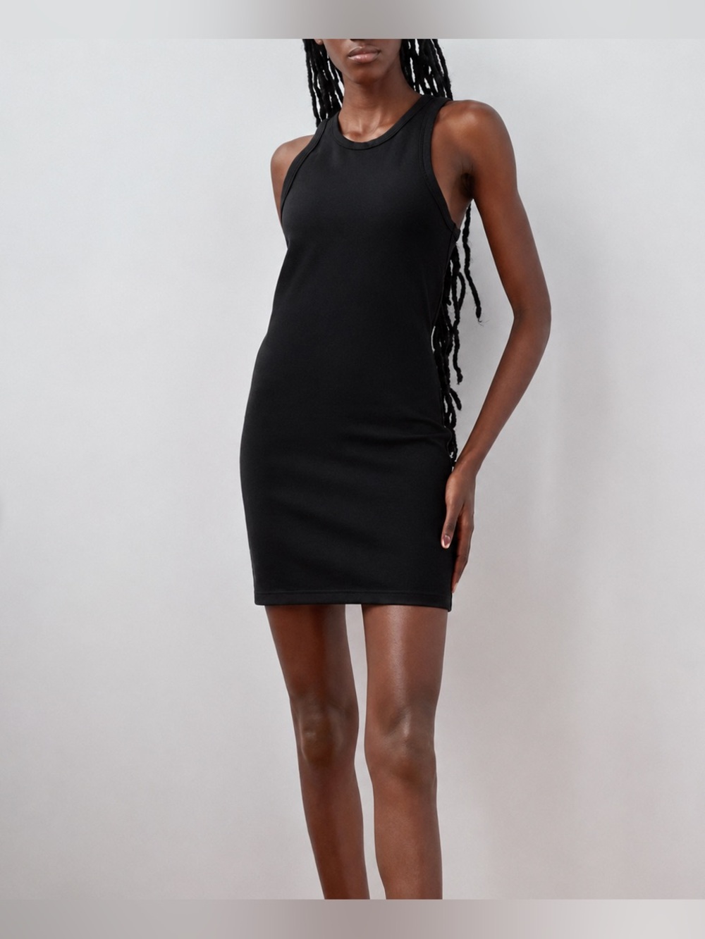 Aritzia Sunday Best Black Sleeveless Tank Mini Dress, size xs